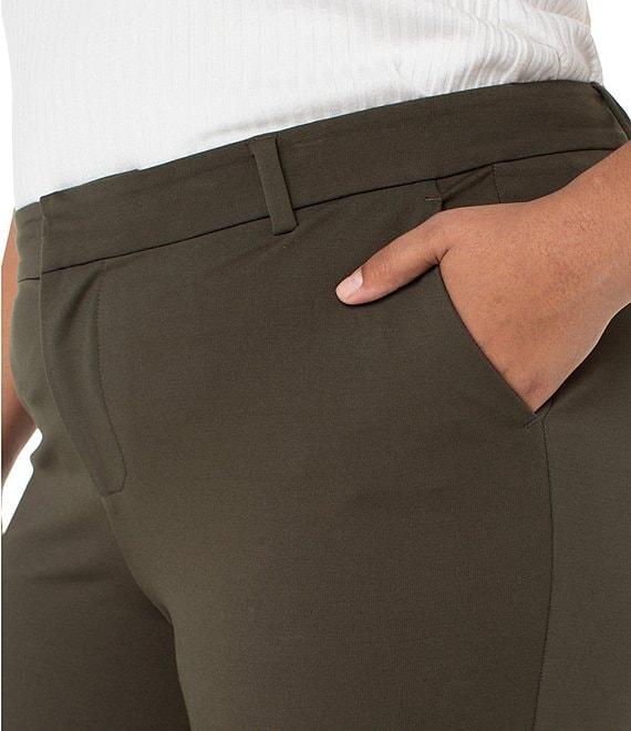 Liverpool Los Angeles Plus Size Kelsey Mid Rise Slim Leg Stretch Ponte Trouser Pants Product Image