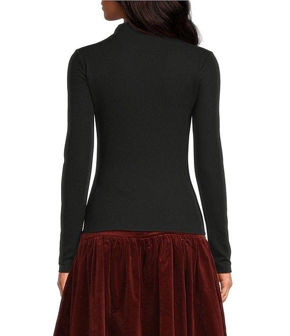A Loves A Stretch Knit Turtleneck Long Sleeve Tee Product Image