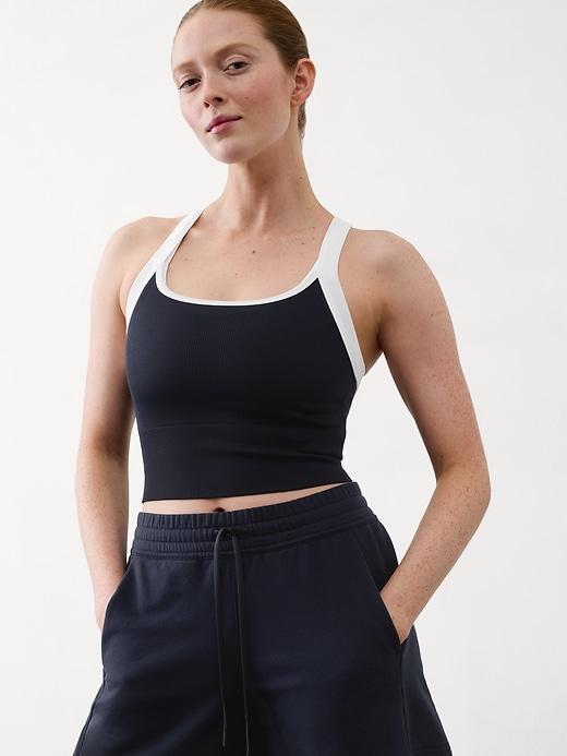 Aurora Seamless Crop Rib Strappy Tank Product Image