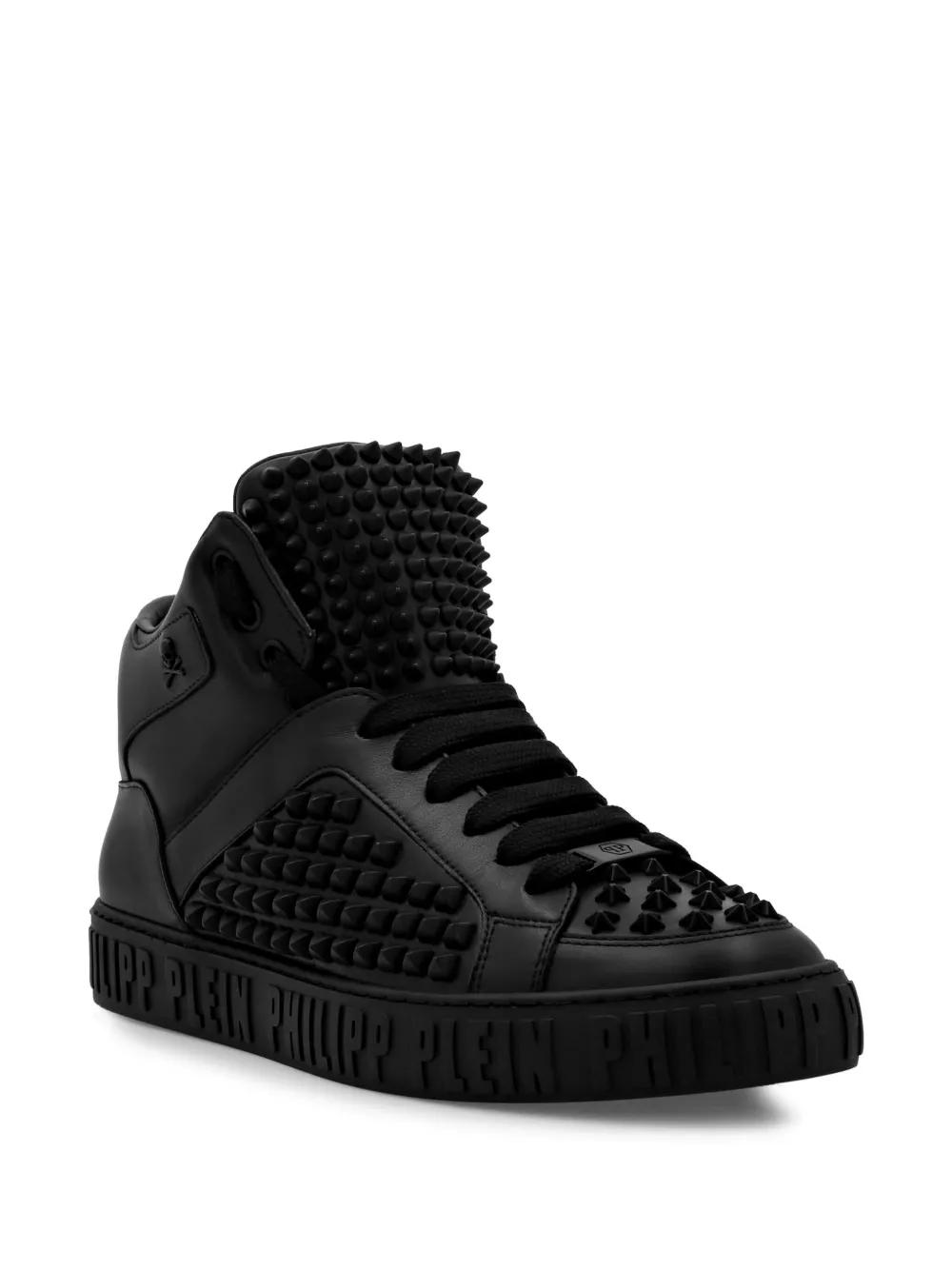 spike stud-detailing leather sneakers  Product Image