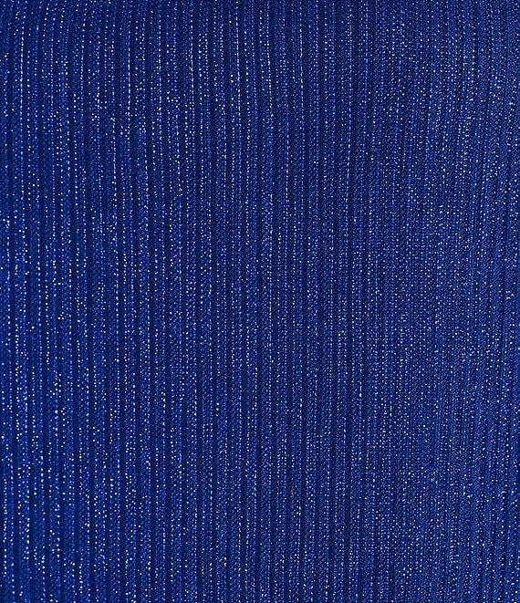 Sugarlips Shimmer Plisse Mock Neck Sleeveless Top Product Image