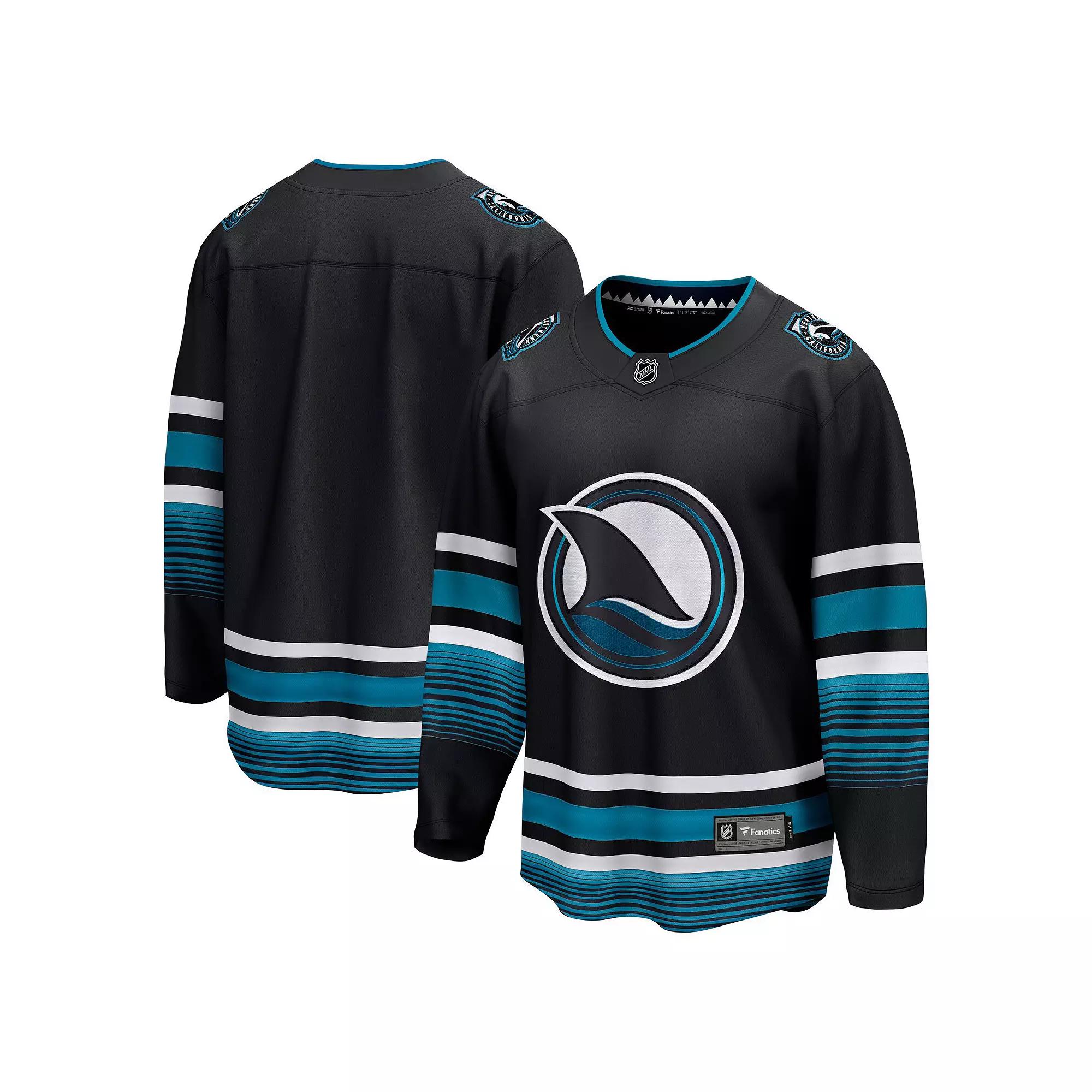 Men's Fanatics Branded Black San Jose Sharks Alternate Premier Breakaway Jersey,  Product Image