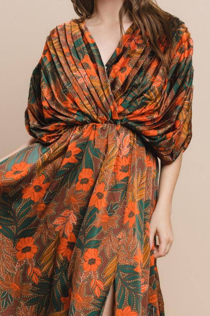 SS Pleated Maxi Dress Product Image