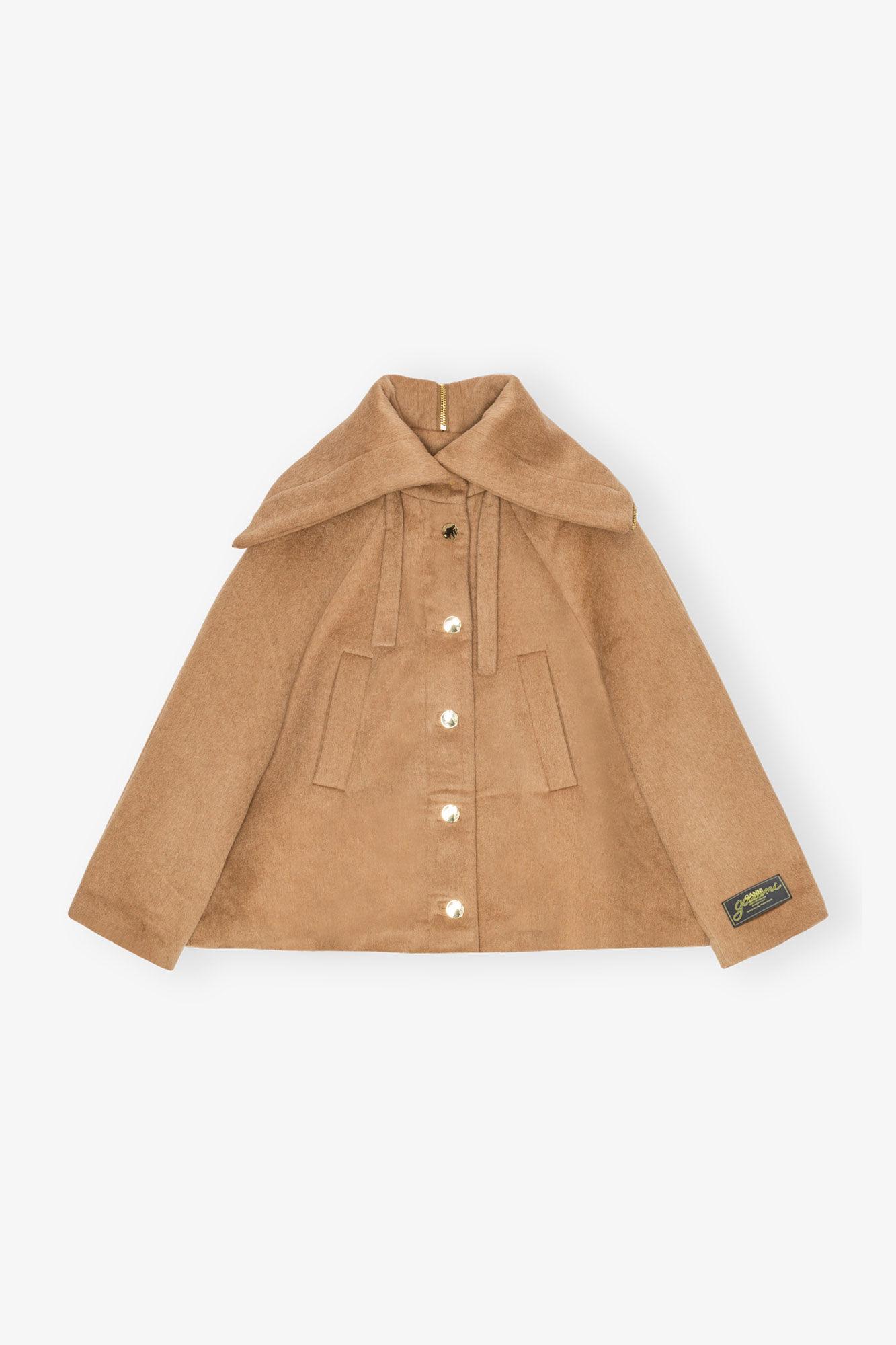Camel Wool-Blend Jacket Product Image