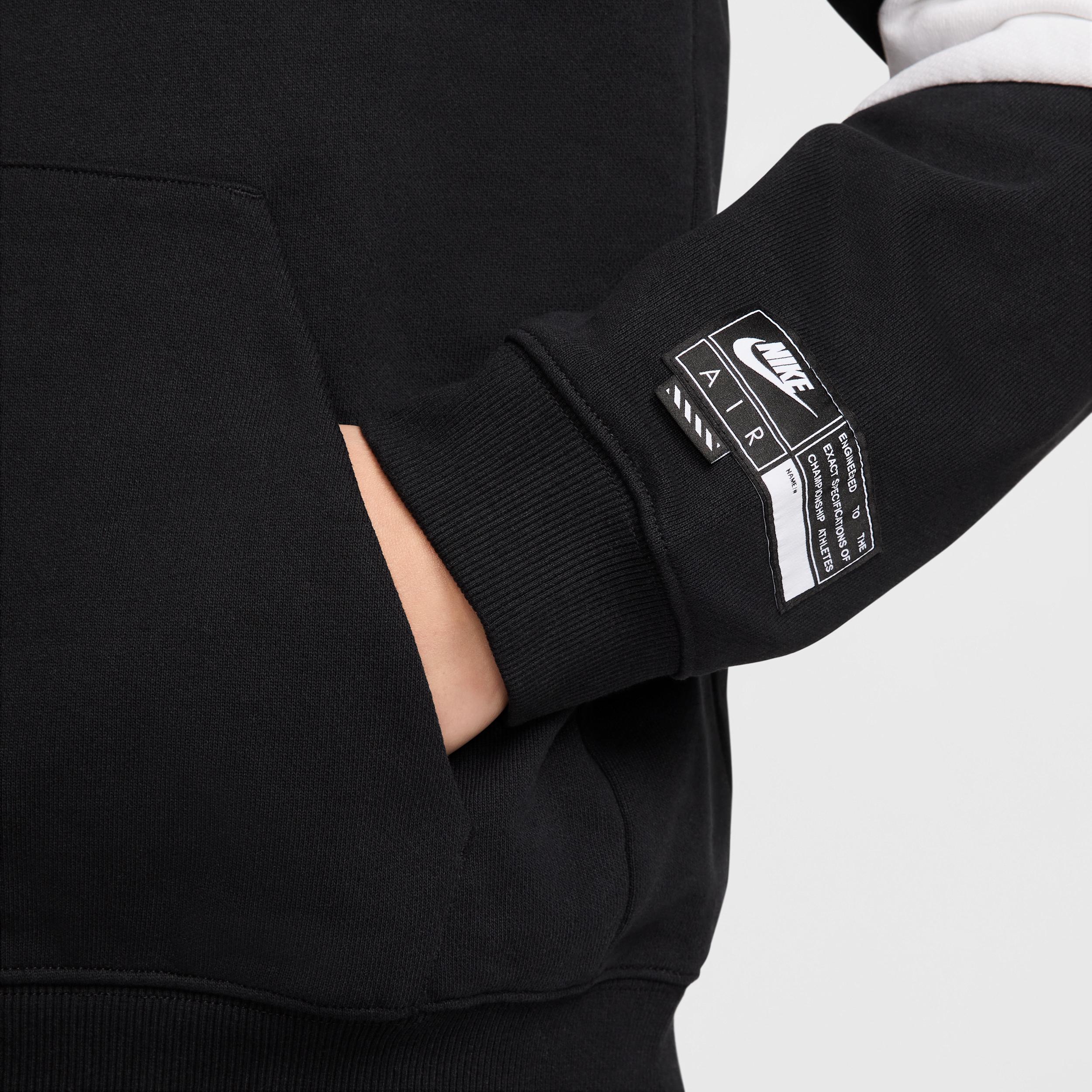 Nike Mens Nike Air Fleece Pullover Hoodie BFT - Mens Black/White/White Product Image