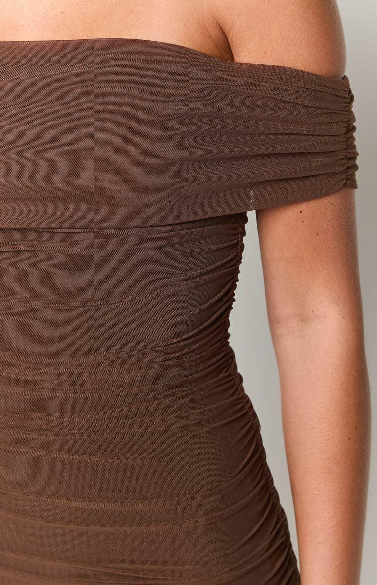 Dalma Brown Mini Dress Product Image