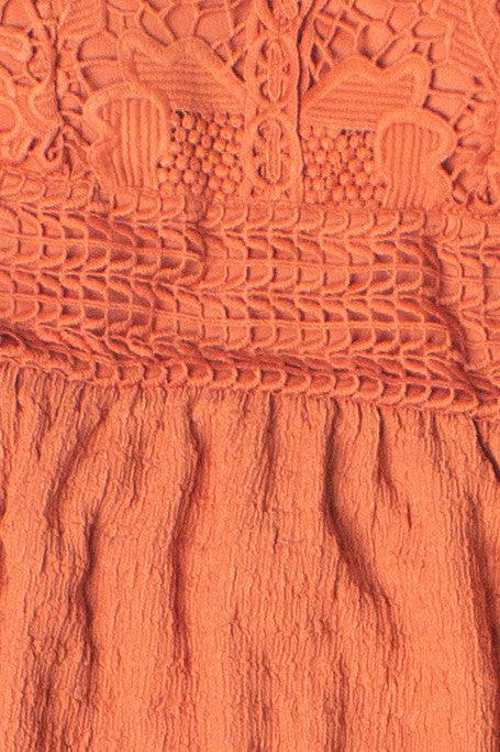 Floral Lace Top Gauze Maxi Dress Product Image