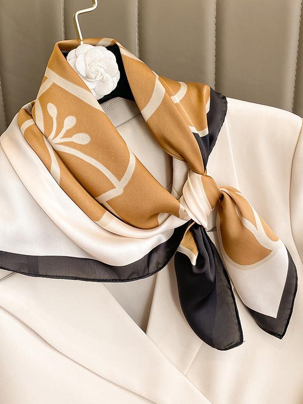 Square Floral Printed Scarfs&Hats Product Image