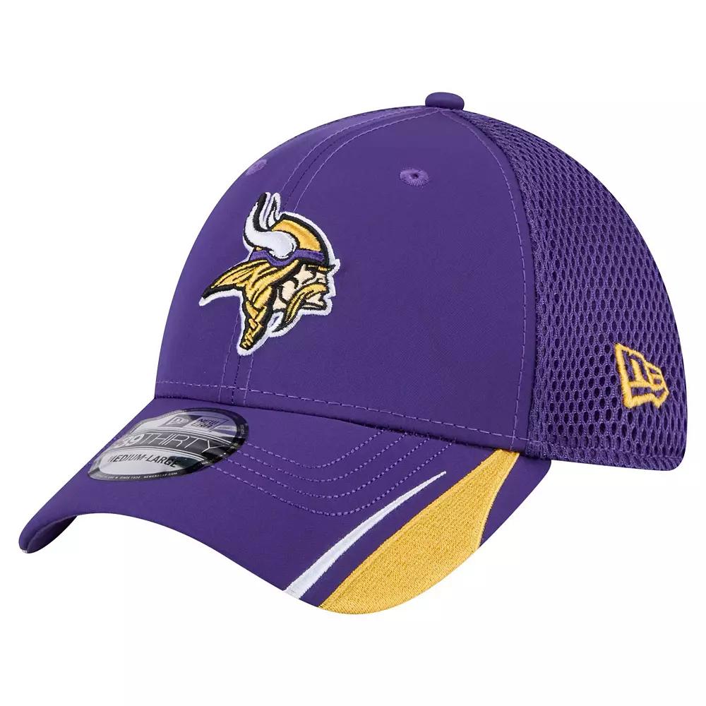 Men's New Era  Purple Minnesota Vikings Game Day Linear 39THIRTY Flex Hat, Size: Large/XL Product Image