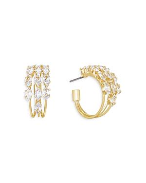 Ettika Multi Cubic Zirconia Hoop Earrings Product Image