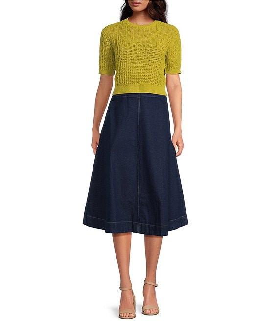 Lucy Paris Nula Denim A-Line Skirt Product Image