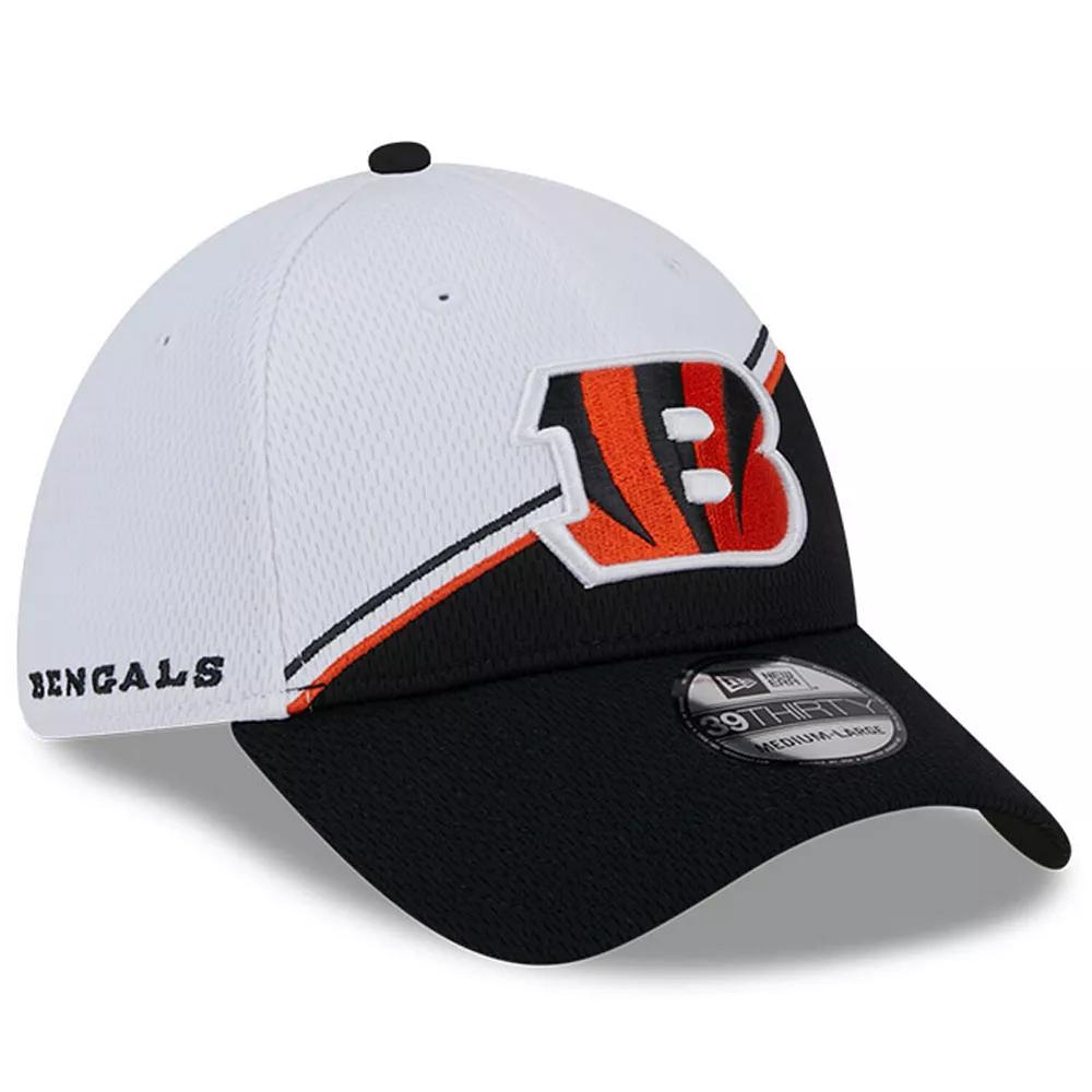 Men's New Era  White/Black Cincinnati Bengals 2023 Sideline 39THIRTY Flex Hat, Size: Large/XL Product Image
