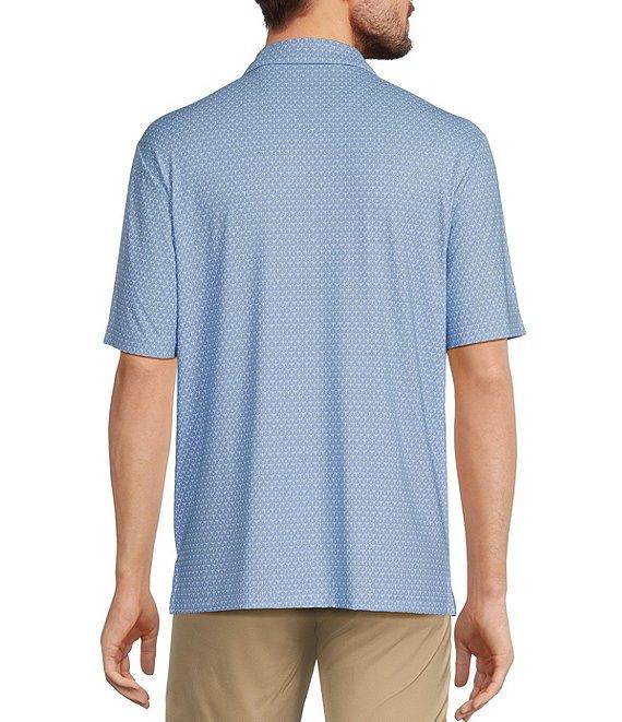 Roundtree & Yorke Big & Tall Performance Short Sleeve Tee Print Polo Shirt Product Image
