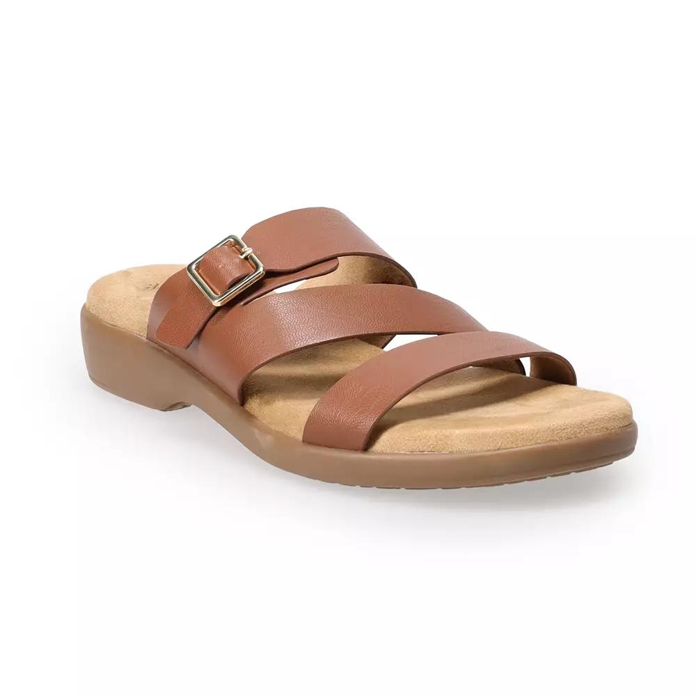 Croft & Barrow® Laylah Women's Slide Sandals, Size: 7, Brown Product Image