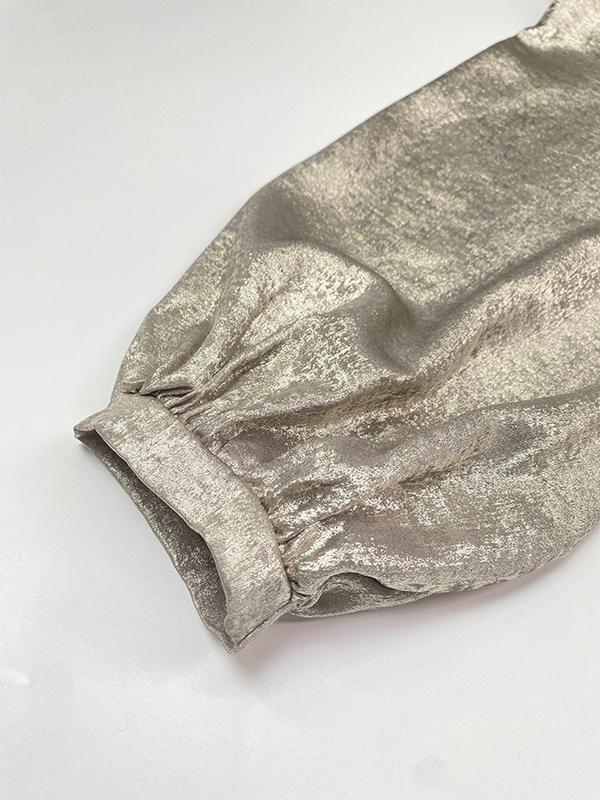 A-Line Loose Gauze See-Through Shiny Split-Joint Round-Neck Evening Dresses Maxi Dresses Product Image