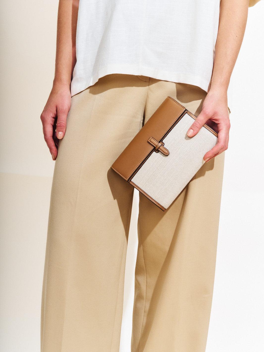 The Small Soft Clutch in Natural Fiber Product Image