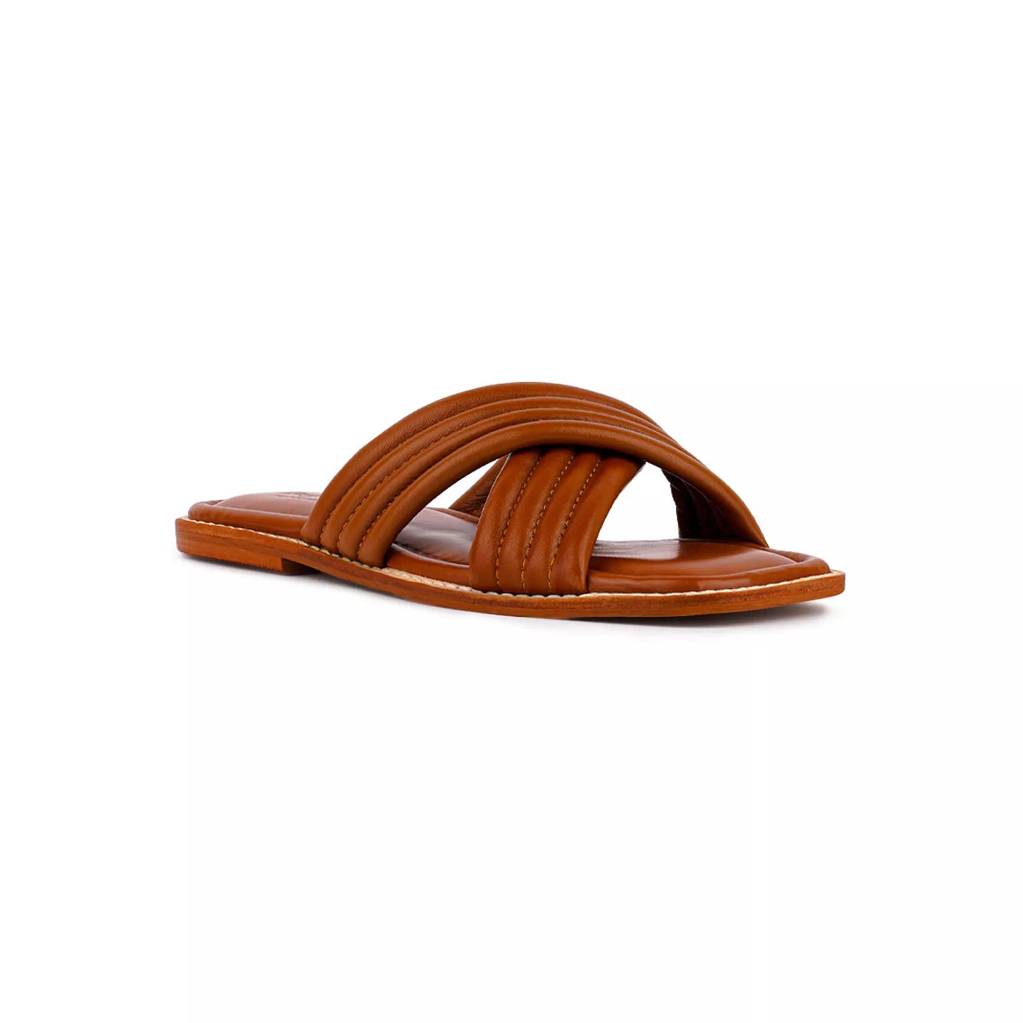 Rag & Co Eura Women's Leather Slide Sandals,  Product Image