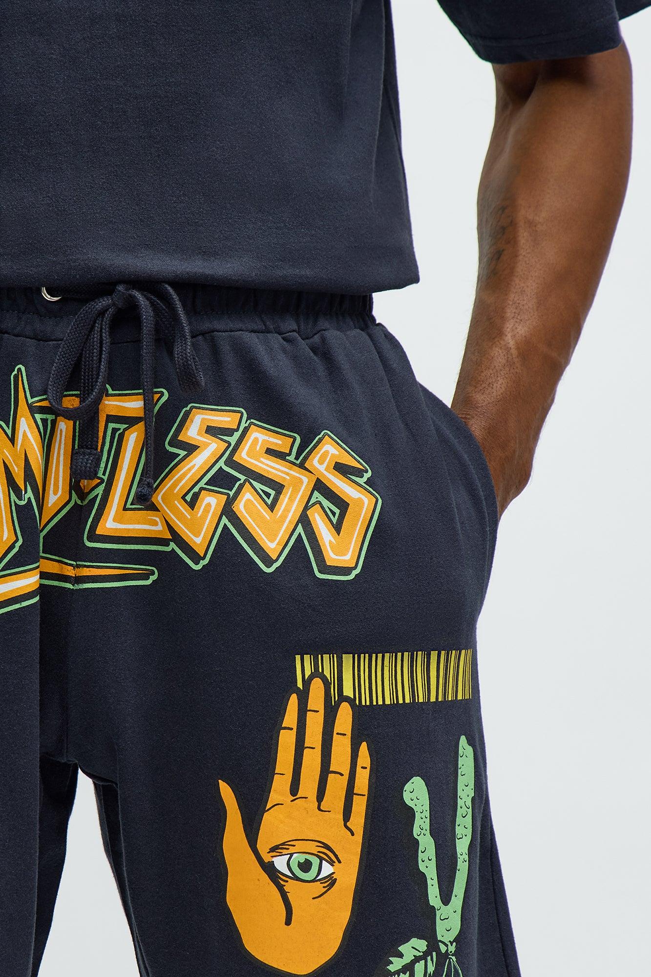 Stack Cash Chase Stars Sweatshorts - Black Male Product Image