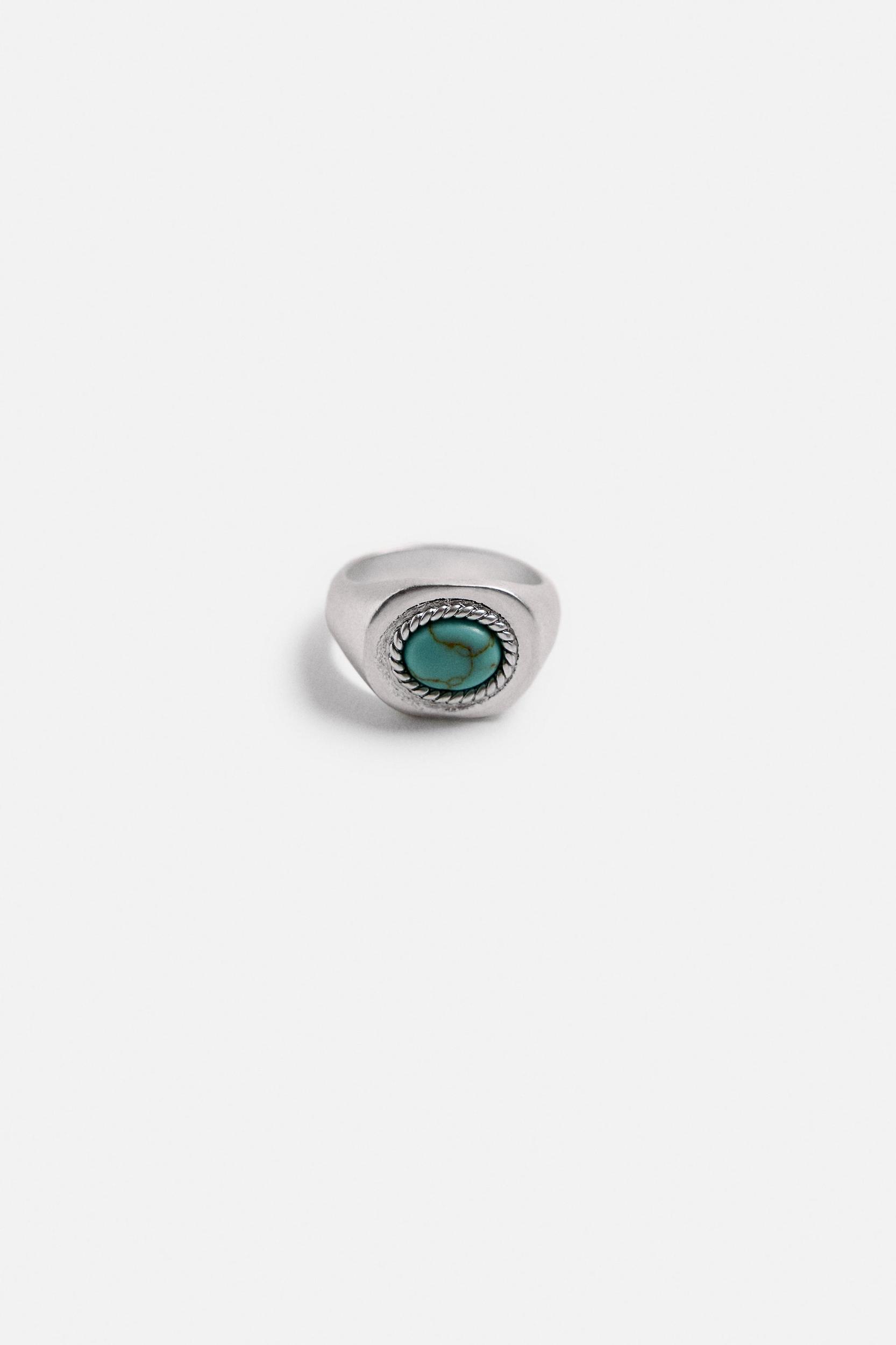 TURQUOISE STONE COMBINATION RING Product Image