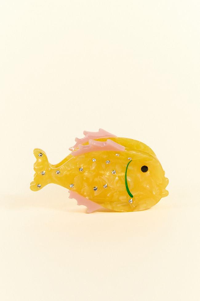 Yellow Fish Claw Clip FINAL SALE Product Image