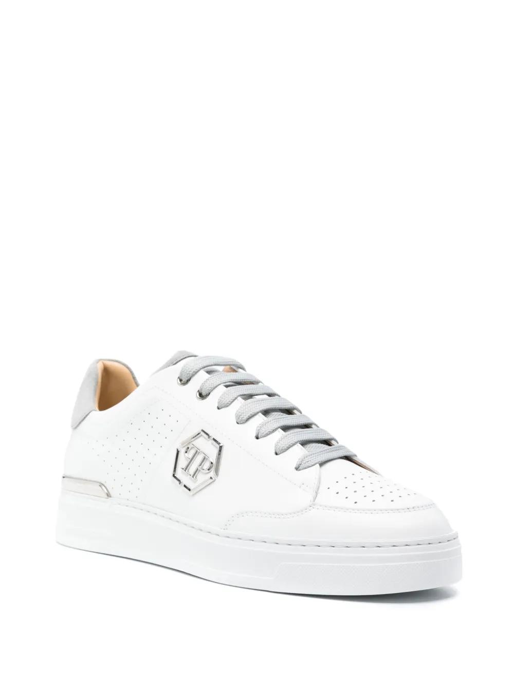 Hexagon leather sneakers Product Image