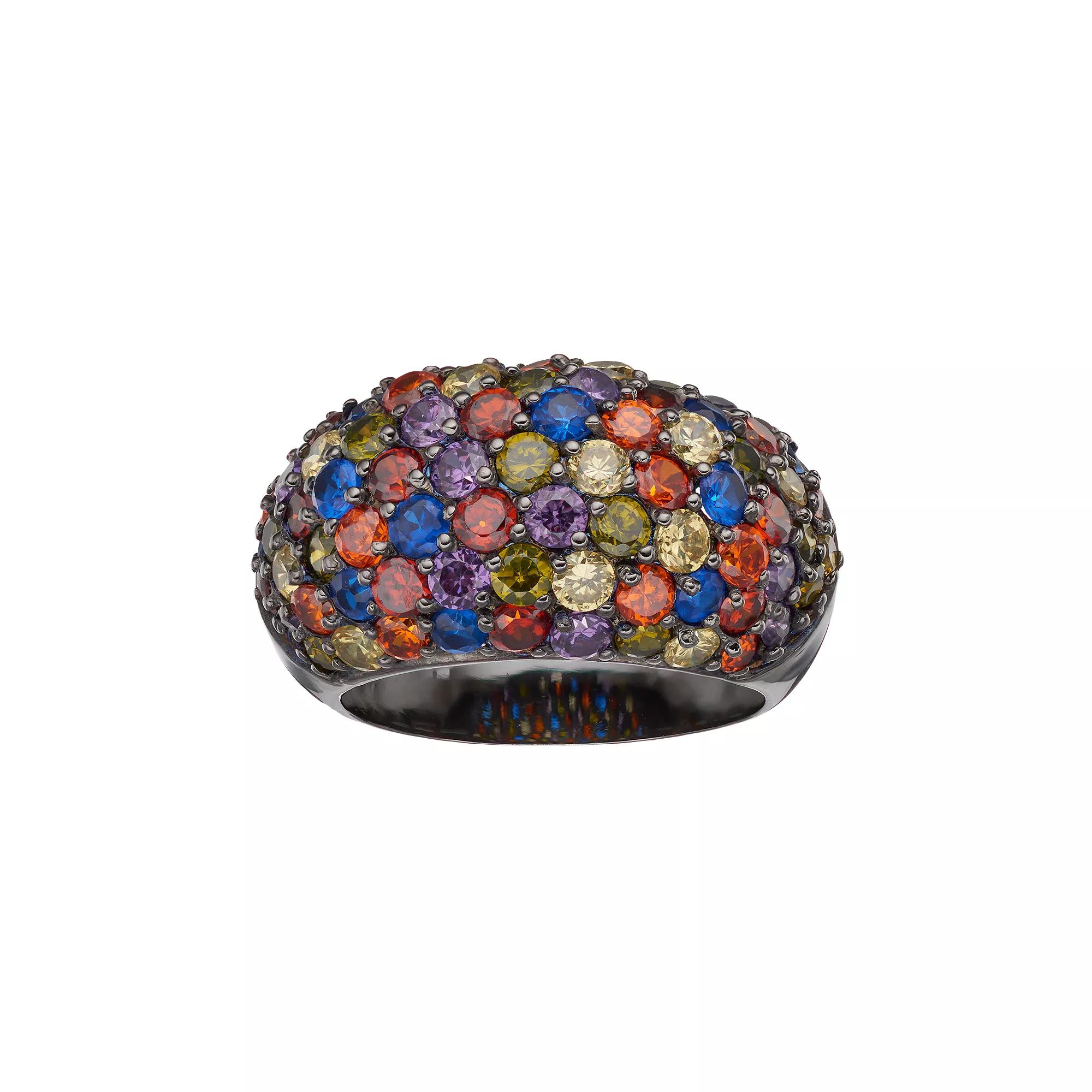 Sophie Miller Lab-Created Blue Spinel & Cubic Zirconia Dome Ring, Womens Multicolor Product Image