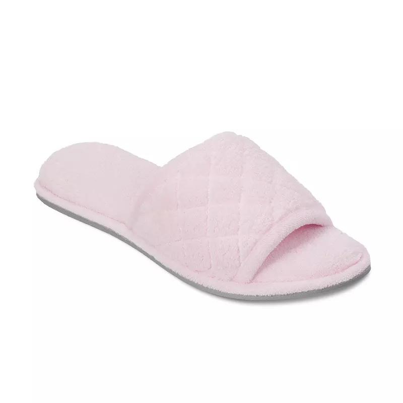 Dearfoams Microfiber Terry Quilted Women's Slide Slippers,  Product Image