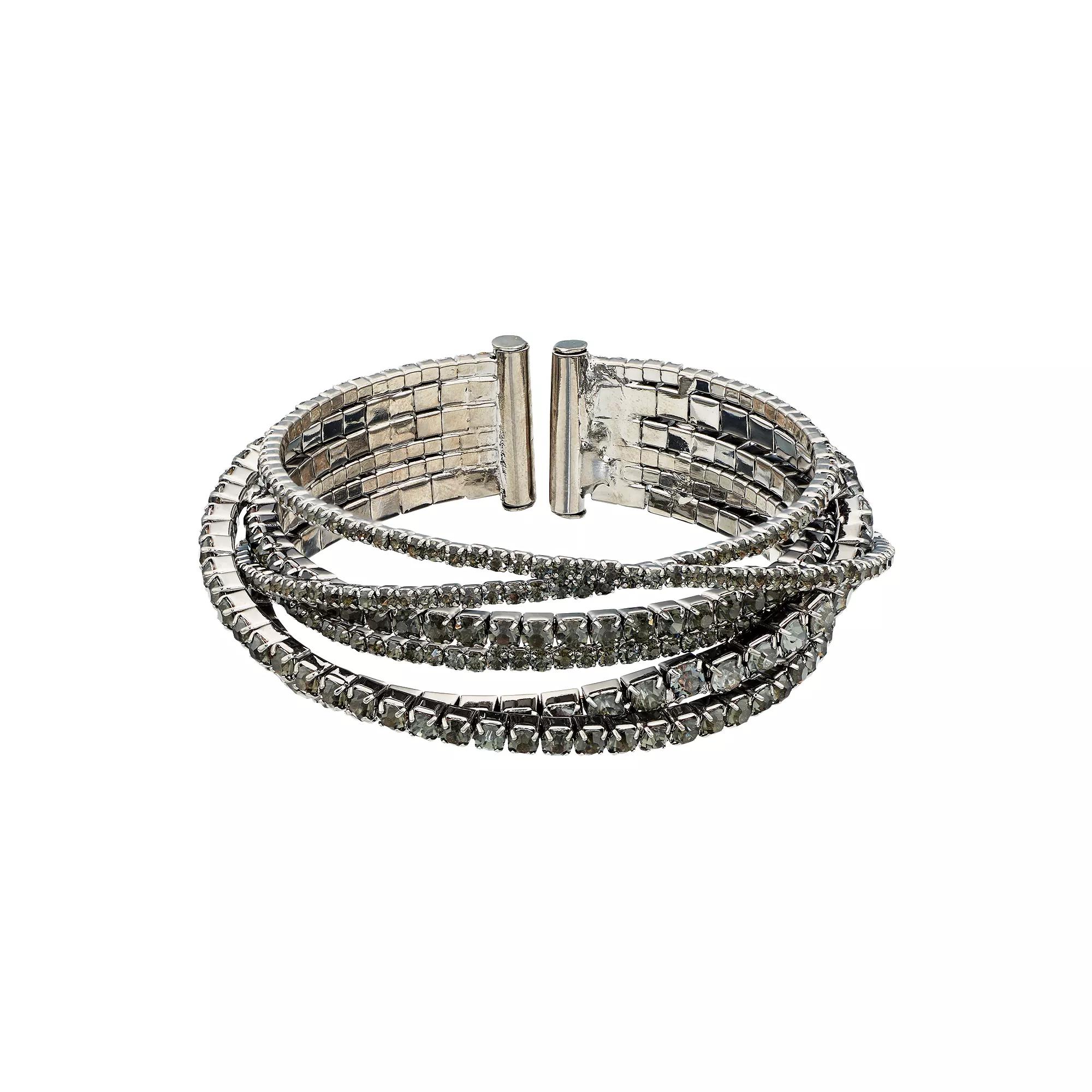 Simply Vera Vera Wang Crisscross Cup Chain Cuff Bracelet, Women's, Tone Product Image