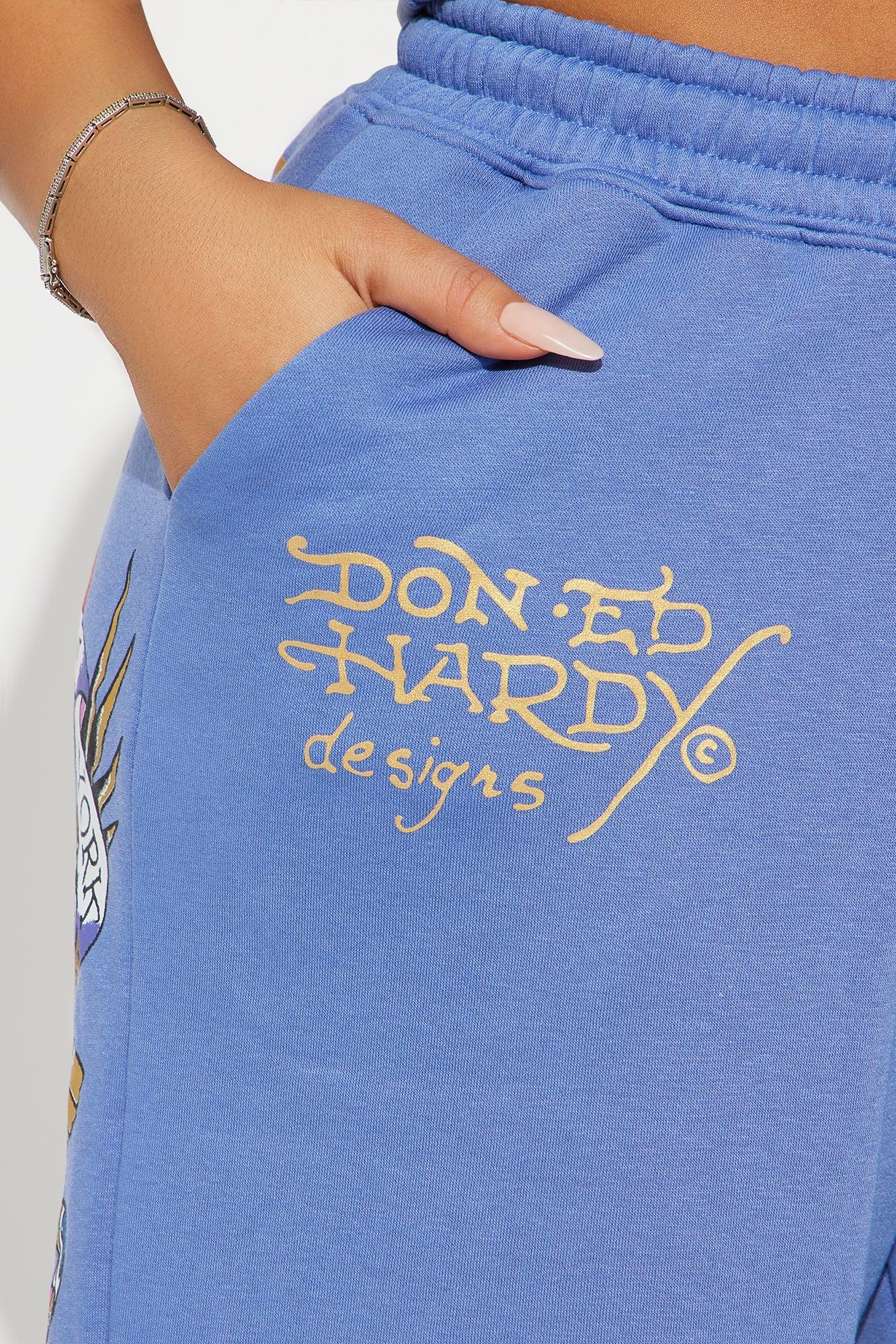 Ed Hardy NYC Tube Top Pant Set - Blue Product Image