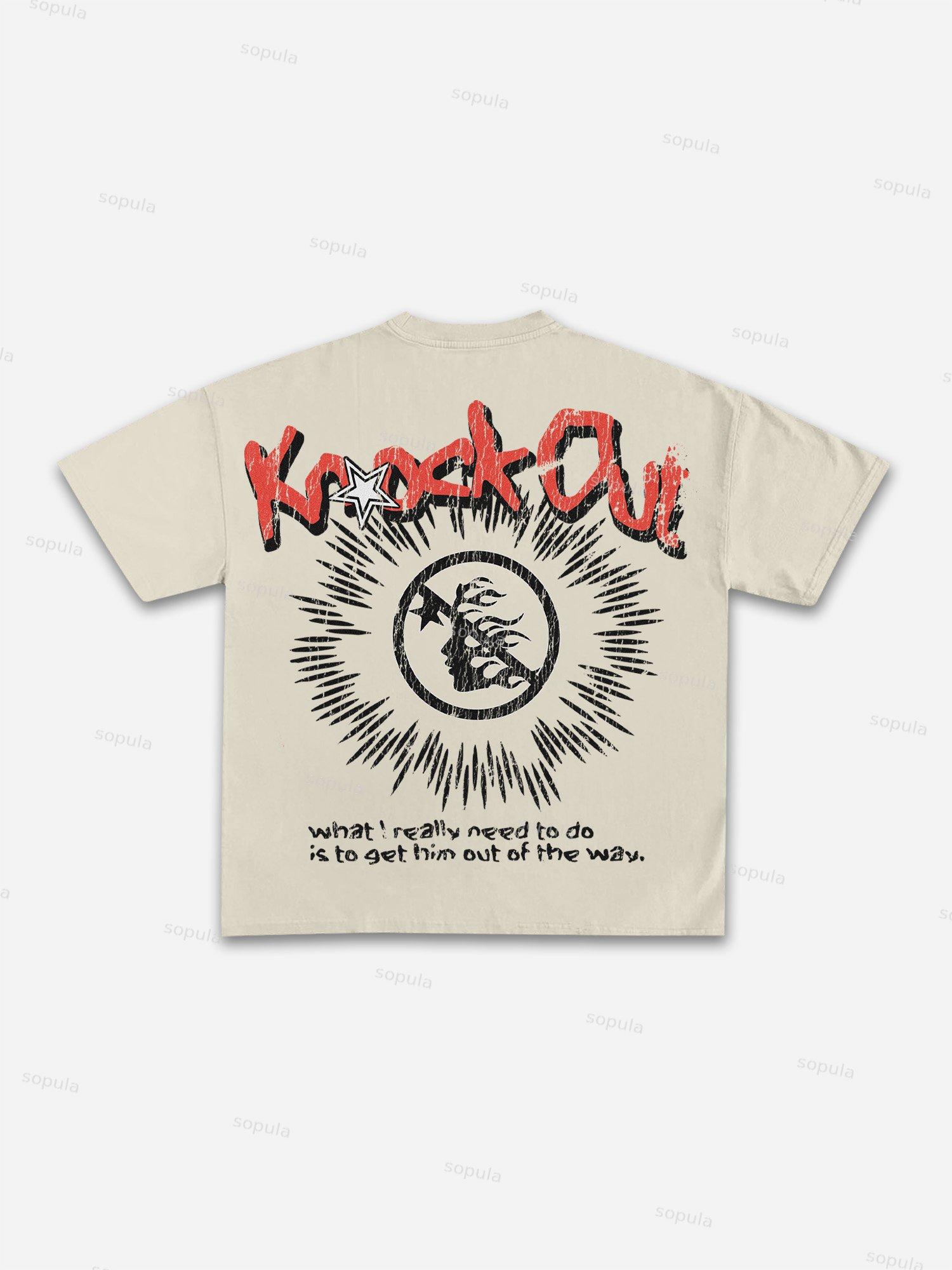 Sopula Knock Out Vintage Graphic Cotton T-Shirt Product Image