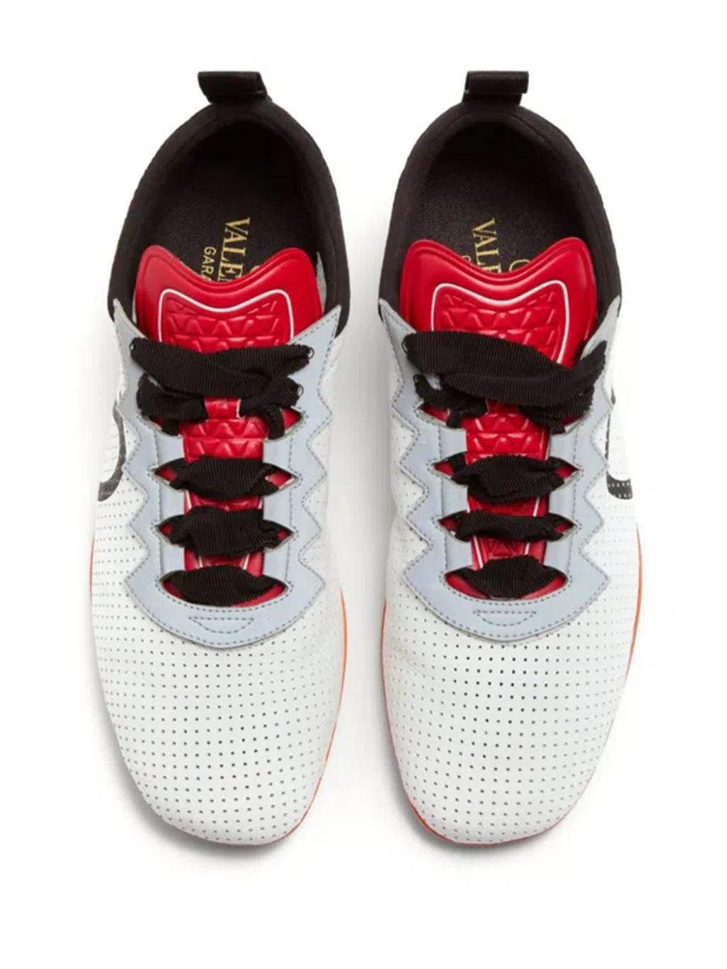 VALENTINO GARAVANI Chromathon Low-top Sneakers In Perforated Leather In Multi Product Image