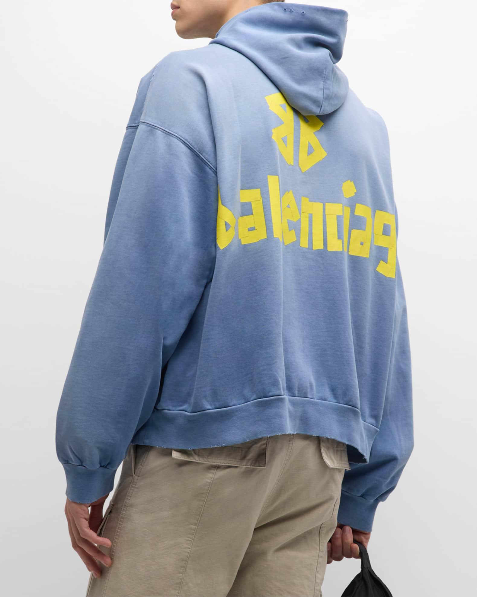 Men's Tape Type Ripped Pocket Hoodie Large Fit Product Image