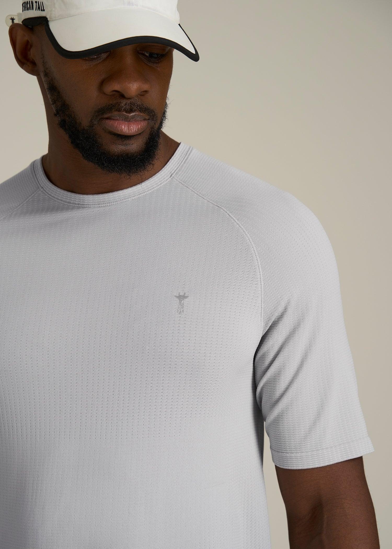 Vented Training Top for Tall Men in Silver Drop Male Product Image