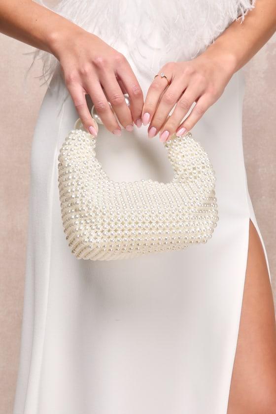 Upgraded Glam White Pearl Handbag Product Image