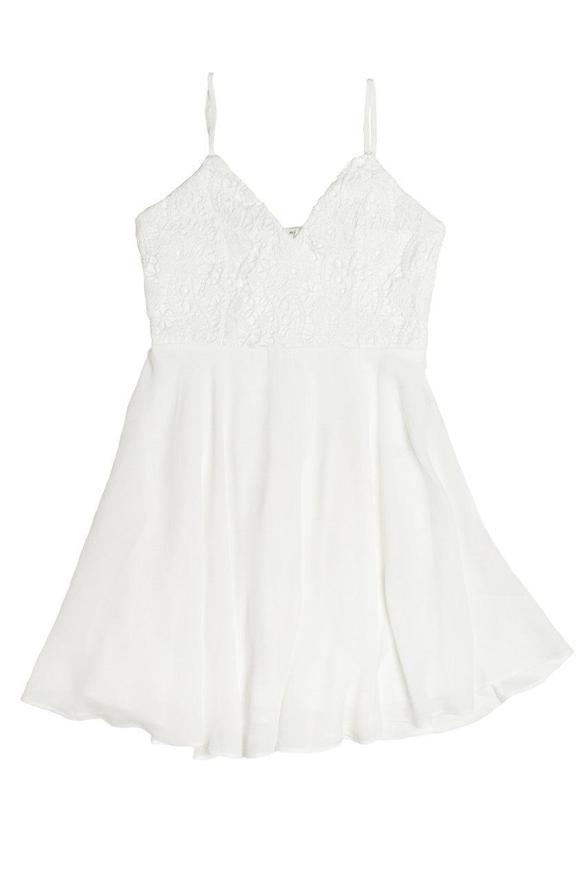 Lace Top Mini Dress Product Image