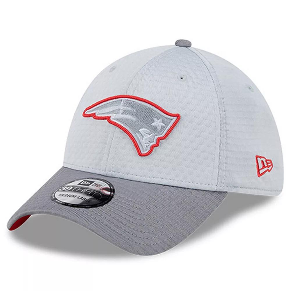 Men's New Era Gray New England Patriots 2024 NFL Training Camp 39THIRTY Flex Hat, Size: Medium/Large, Grey Product Image