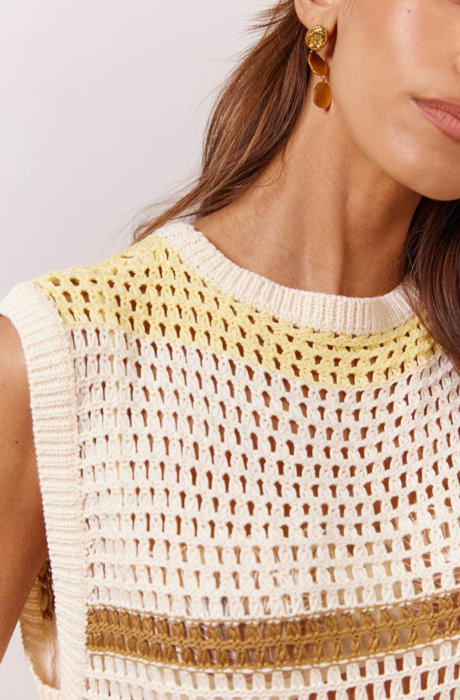 Ezra Knit Maxi Dress Yellow Product Image