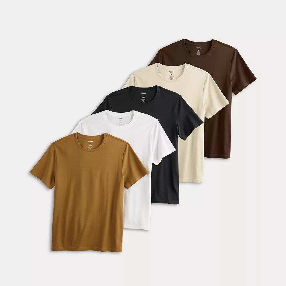 Men's Sonoma Goods For Life® Supersoft 5-Pack Crewneck Tees,  Product Image