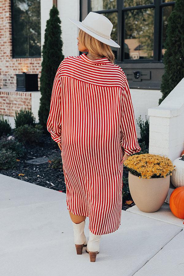 Clean Slate Stripe Midi In Red Curves Product Image