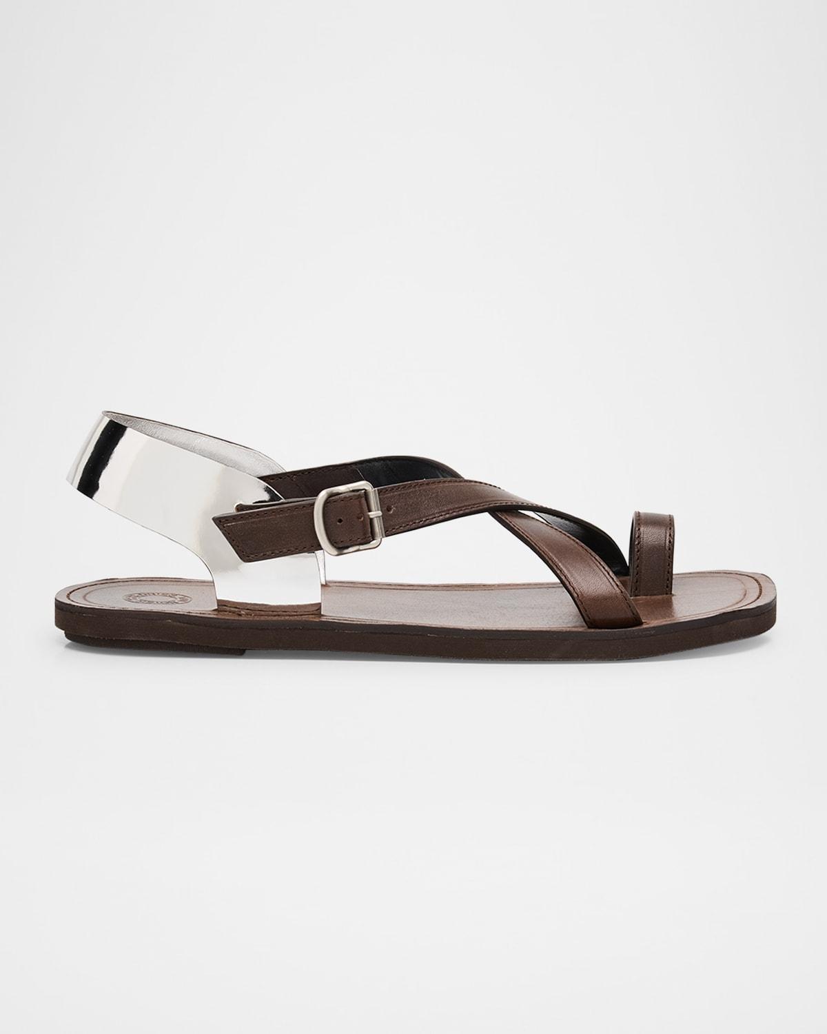 Mens Leather Slingback Sandals Product Image