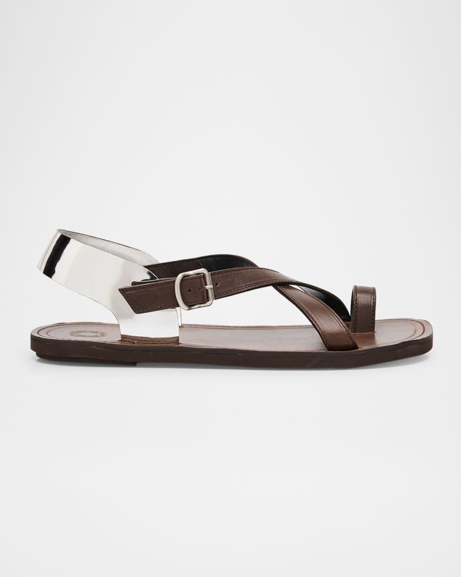 Mens Leather Slingback Sandals Product Image