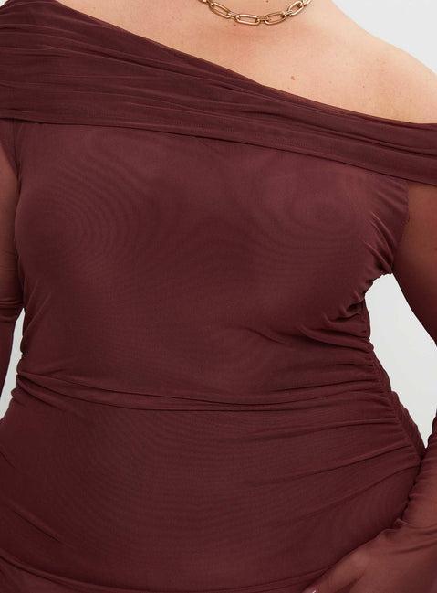 Consideration Maxi Dress Chocolate Curve Product Image