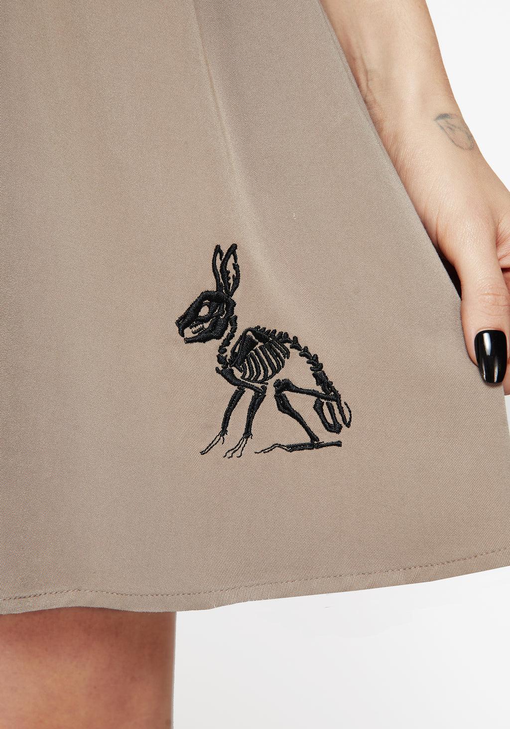 Hester Embroidered Button Up Mini Dress Product Image