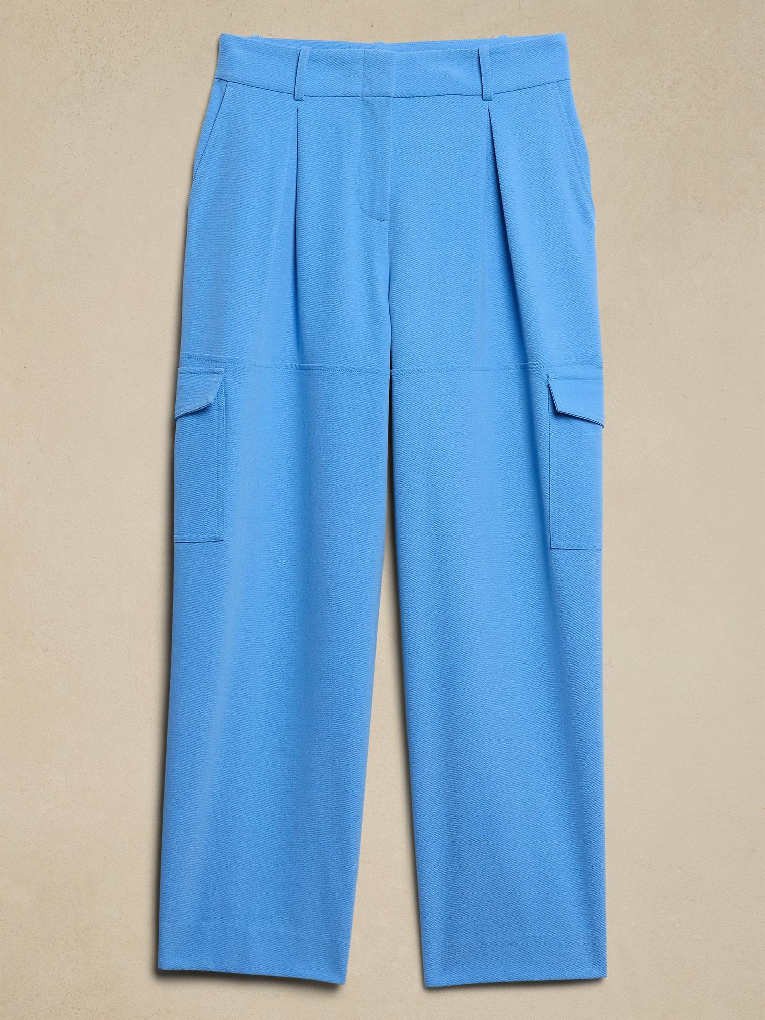 High-Rise Straight Twill Cargo Pant Product Image