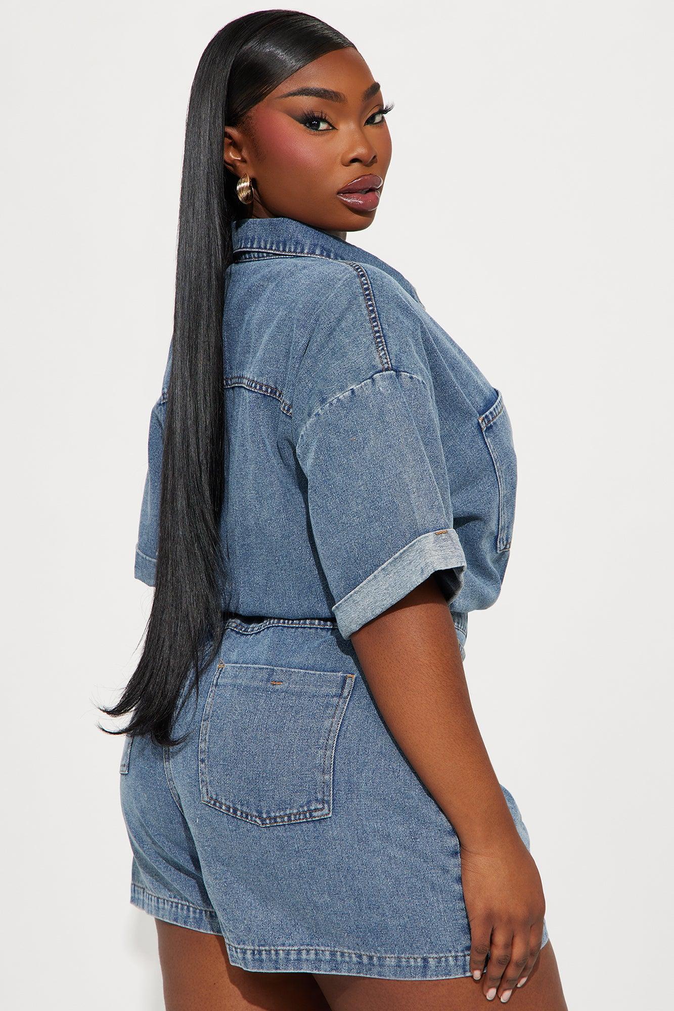 Everyday Denim Romper - Light Wash Product Image