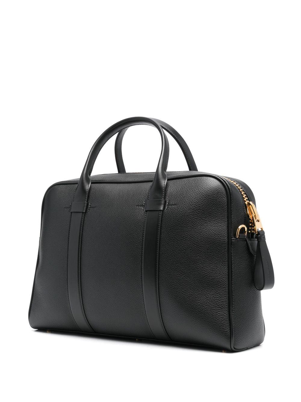 zipped leather briefcase Product Image
