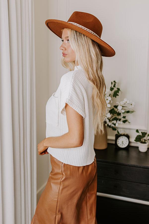 Chic Moment Knit Top in Ivory Product Image