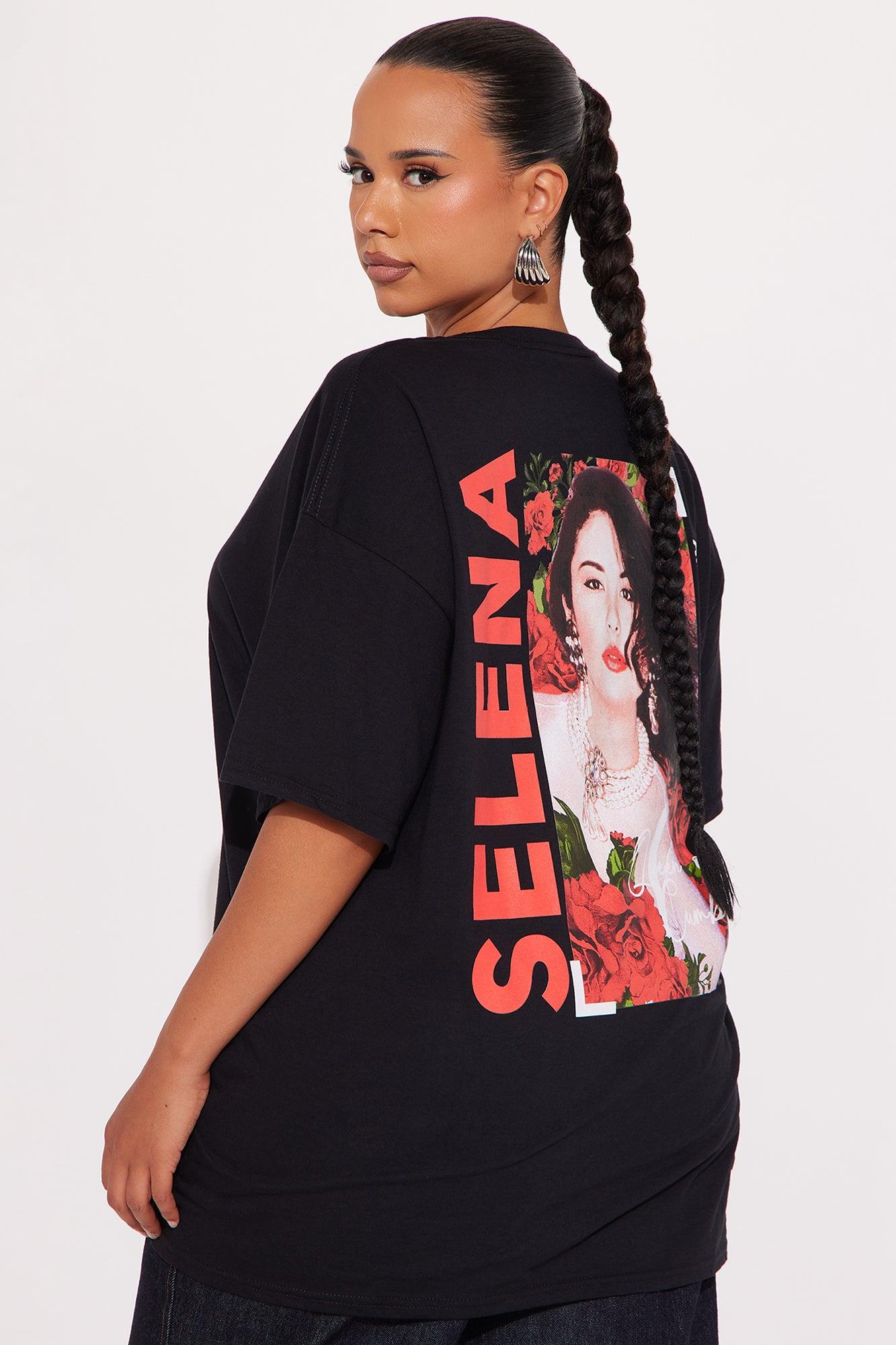 Selena Front And Back Graphic Tee - Black Female Product Image