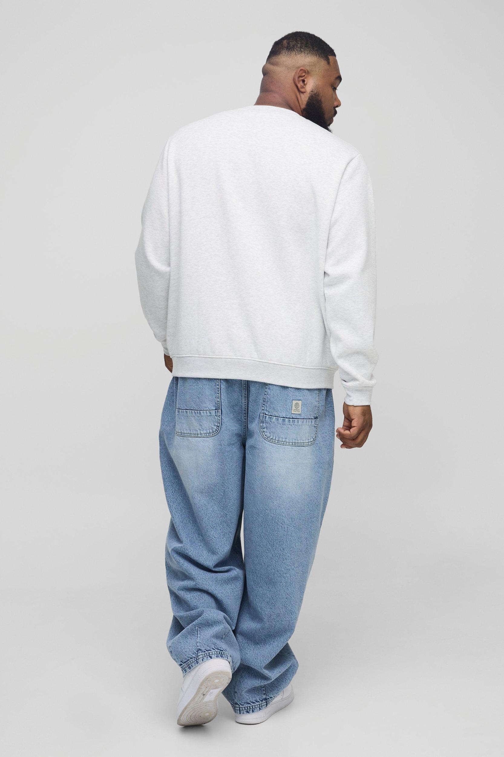 Plus Balloon Fit Jeans | boohooMAN USA Product Image