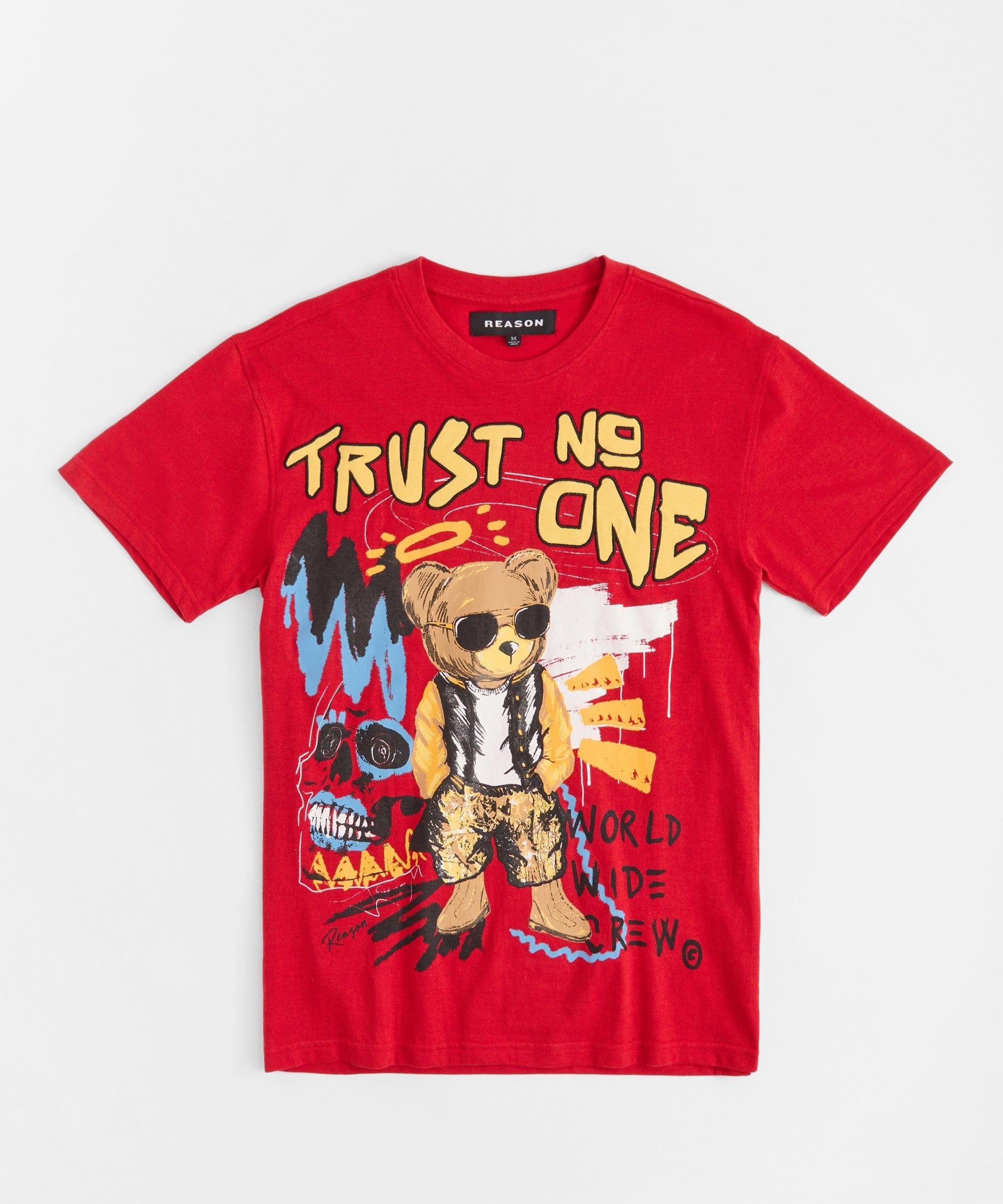 Trust No One Short Sleeve Tee - Red Product Image